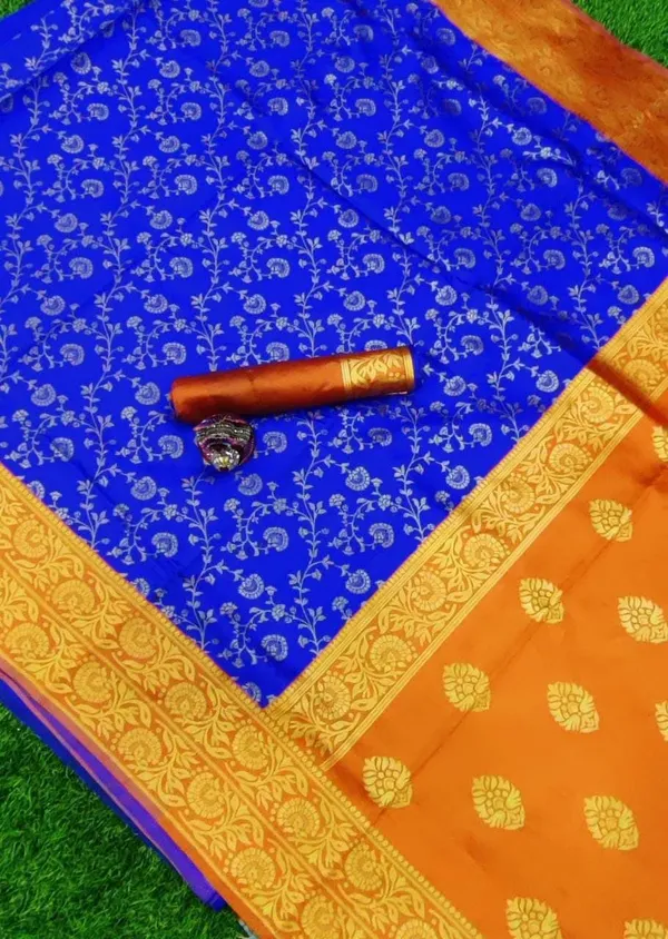 Blue_Embellished_Banarasi_Jacquard_Saree_(Blue)